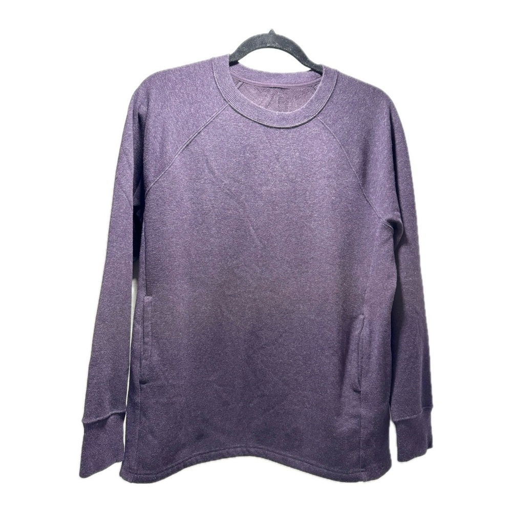 Women’s Purple Plum Sweater Raglan Sleeves and Side Pockets